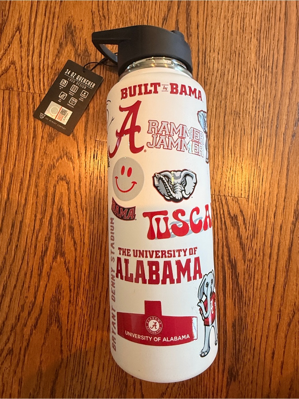 NWT university of Alabama Crimson Water Bottle pop, top collegiate college gift